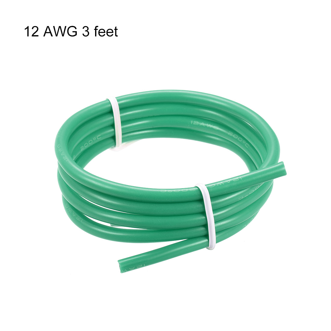 uxcell Uxcell Silicone Wire 12 AWG Electric Wire Strands of Tinned Copper Wire 3 ft Green