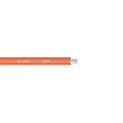 Harfington Uxcell Silicone Wire 12 AWG Electric Wire Strands of Tinned Copper Wire 3 ft Orange