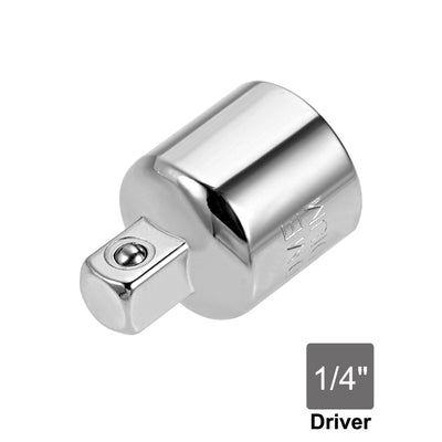 Harfington Uxcell 3/8 Inch Drive (F) x 1/4 Inch (M) Socket Reducer, Female to Male, Cr-V (Silver)