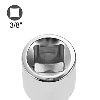Harfington Uxcell 3/8 Inch Drive (F) x 1/2 Inch (M) Socket Adapter, Female to Male, Cr-V (Silver)