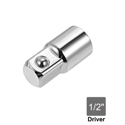 Harfington Uxcell 3/8 Inch Drive (F) x 1/2 Inch (M) Socket Adapter, Female to Male, Cr-V (Silver)