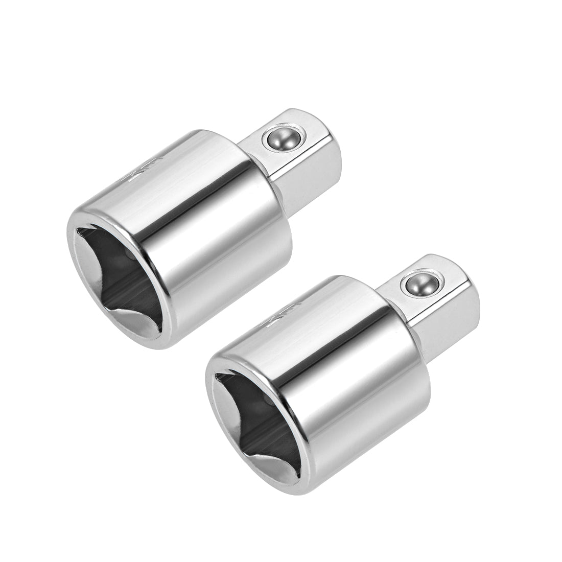 uxcell Uxcell 2 Pcs 1/2" Drive (F) x 3/8" (M) Socket Reducer, Female to Male, Cr-V (Silver)