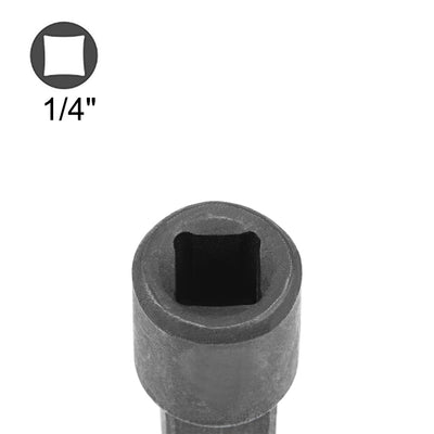 Harfington Uxcell 2 Pcs 1/4" Drive (F) x 3/8" (M) Socket Adapter, Female to Male, Cr-V (Black)