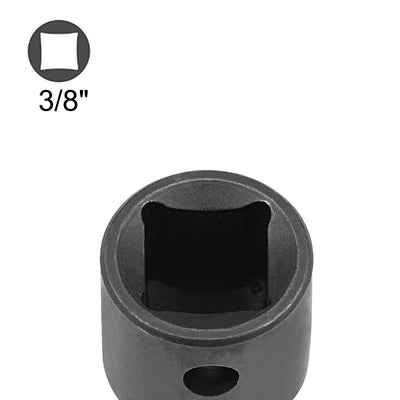 Harfington Uxcell 3/8 Inch Drive (F) x 1/4 Inch (M) Socket Reducer, Female to Male, Cr-V (Black)