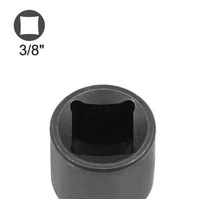 Harfington Uxcell 2 Pcs 3/8 Inch Drive (F) x 1/4 Inch (M) Socket Reducer, Female to Male, Cr-V (Black)