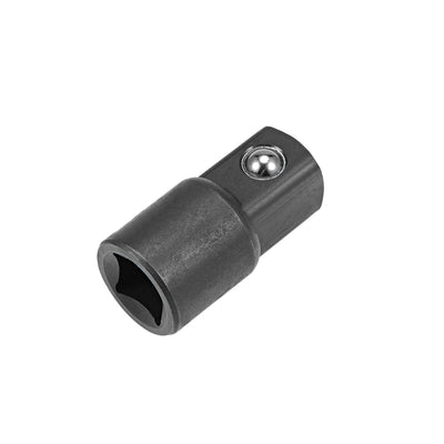 Harfington Uxcell 3/8 Inch Drive (F) x 1/2 Inch (M) Socket Adapter, Female to Male, Cr-V (Black)