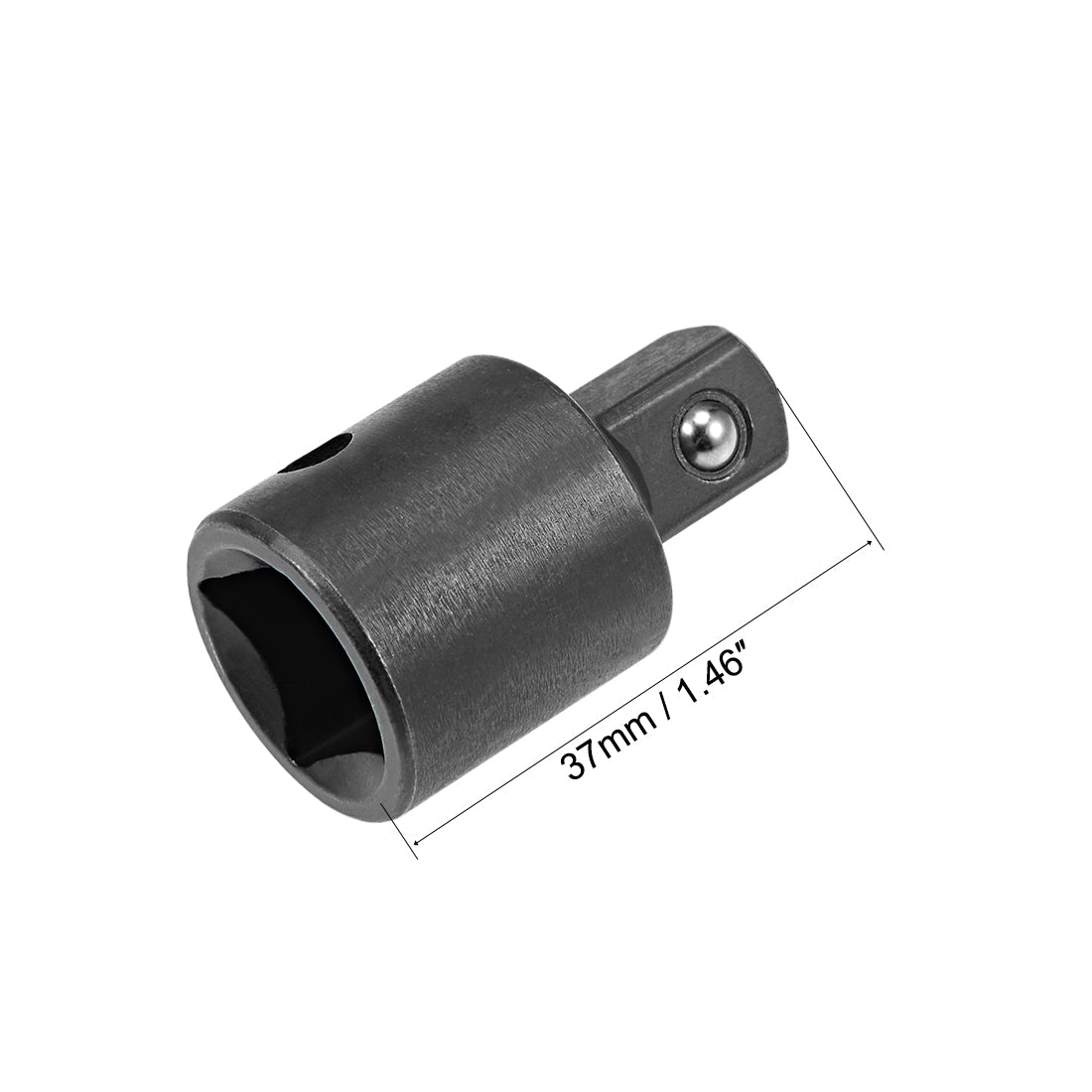 uxcell Uxcell 1/2 Inch Drive (F) x 3/8 Inch (M) Socket Reducer, Female to Male, Cr-V (Black)