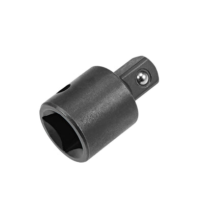 Harfington Uxcell 1/2 Inch Drive (F) x 3/8 Inch (M) Socket Reducer, Female to Male, Cr-V (Black)