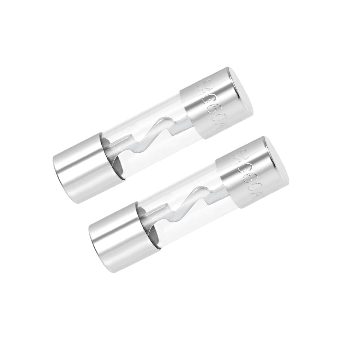 uxcell Uxcell Cartridge Fuses 60A DC12V 10x38mm Fast Blow Amplifier Glass 2pc