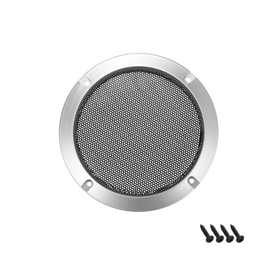 Harfington Uxcell 3" Speaker Grill Mesh Decorative Circle Woofer Guard Protector Cover Audio Accessories Silver