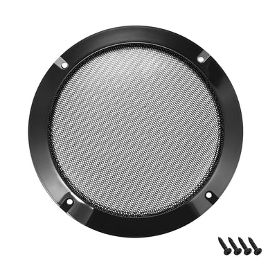 Harfington Uxcell 8" Speaker Grill Mesh Decorative Circle Woofer Guard Protector Cover Audio Accessories Black