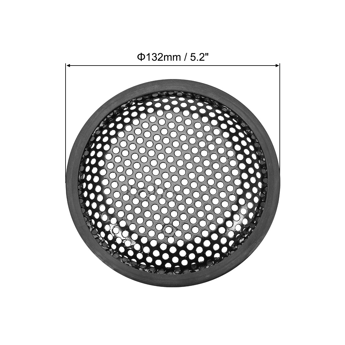 uxcell Uxcell 5" Speaker Waffle Grill Metal Mesh Audio Subwoofer Guard Protector Cover with Clips,Screws