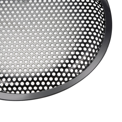 Harfington Uxcell 2pcs 12" Speaker Waffle Grill Metal Mesh Audio Subwoofer Guard Protector Cover with Clips,Screws