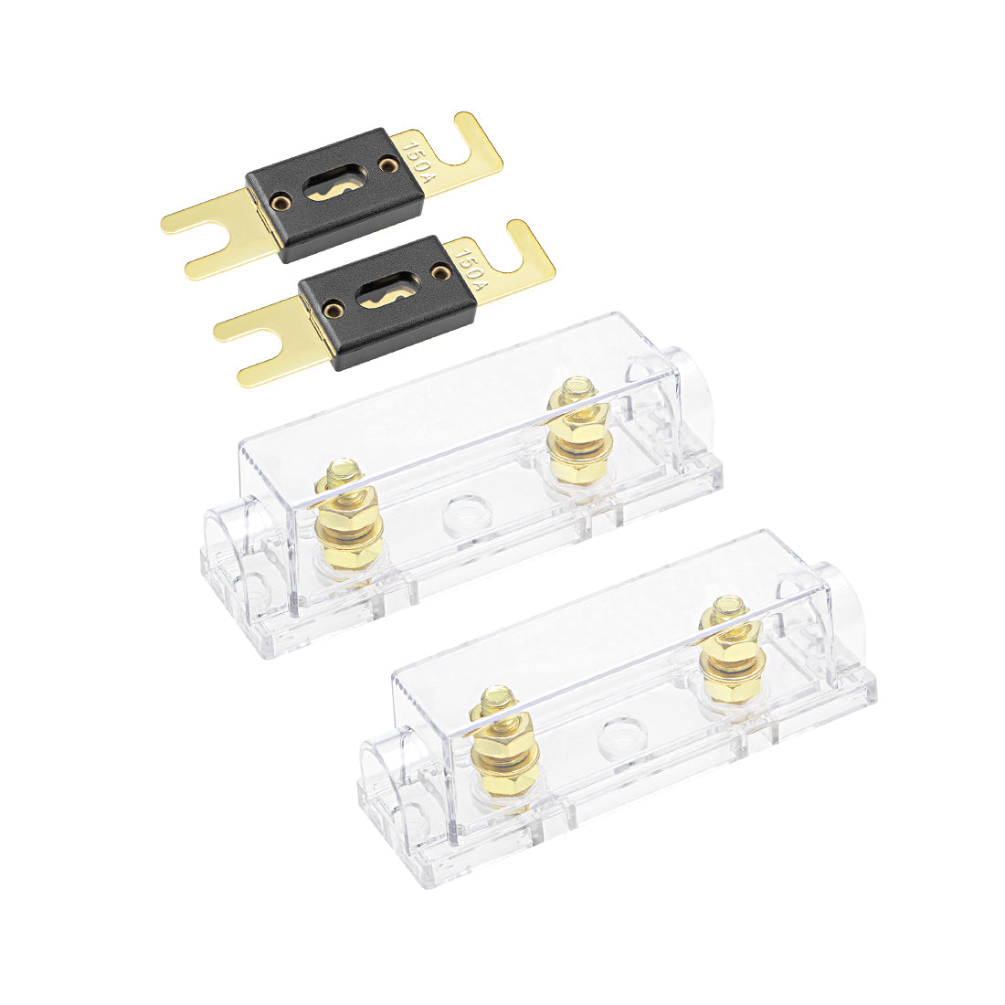 uxcell Uxcell ANL Fuse Holder with 150 Amp Fuse DC 32 Volt Audio Amplifier Inverter 2pcs