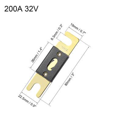Harfington Uxcell ANL Fuse 200 Amp DC 32 Volt for Audio Amplifier Inverter