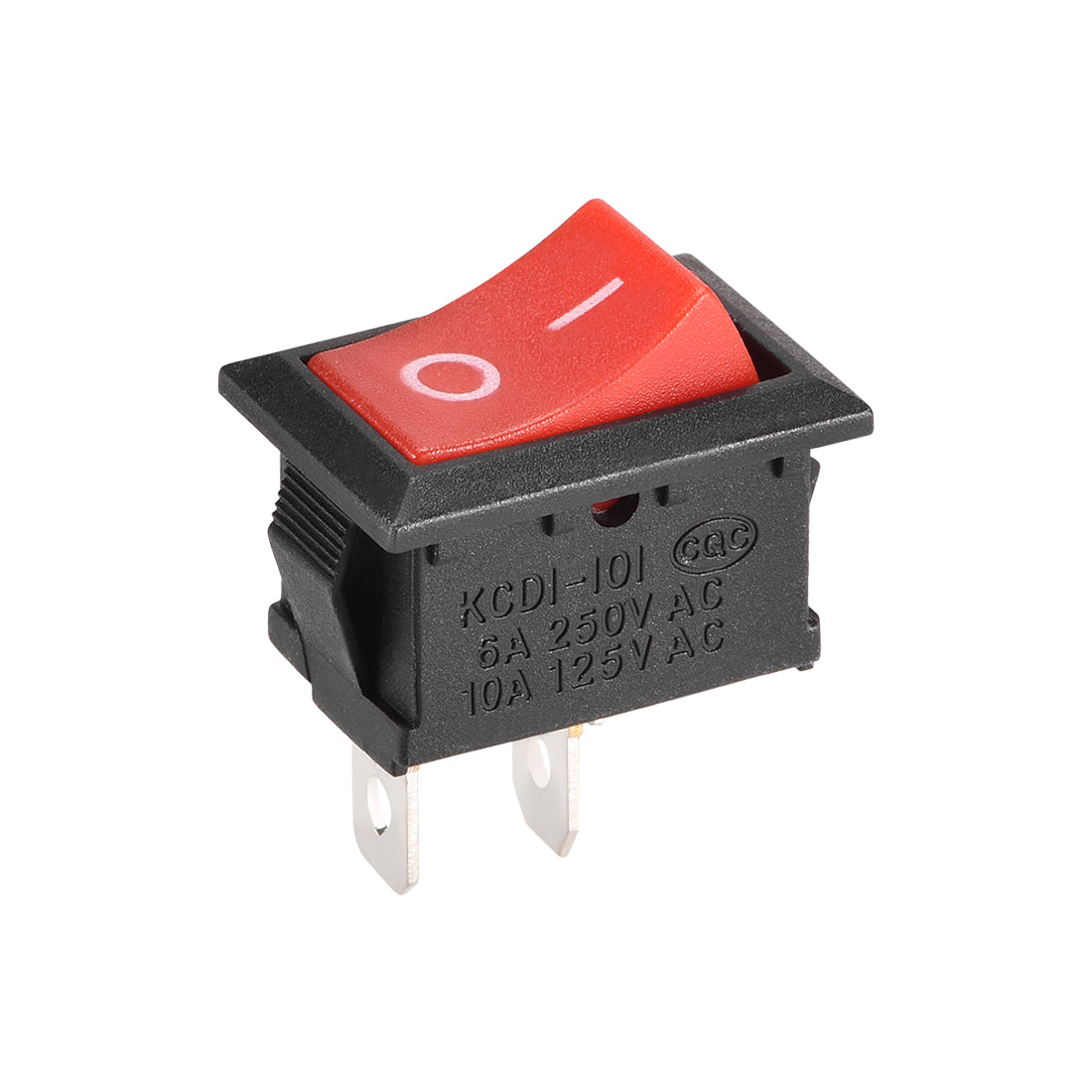 uxcell Uxcell Mini Boat Rocker Switch Black Toggle Switch 2pins ON/OFF AC 250V/6A 125V/10A