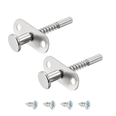 Harfington Uxcell Plunger Latches Spring-loaded Stainless Steel 6mm Dia Head 6mm Dia Spring 60mm Total Length , 2pcs
