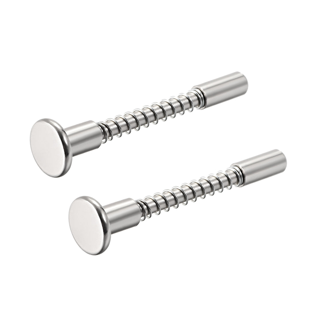 uxcell Uxcell Plunger Latches Spring Loaded Stainless Steel 7mm Dia Head 6mm Dia Spring 70mm Total Length , 2pcs