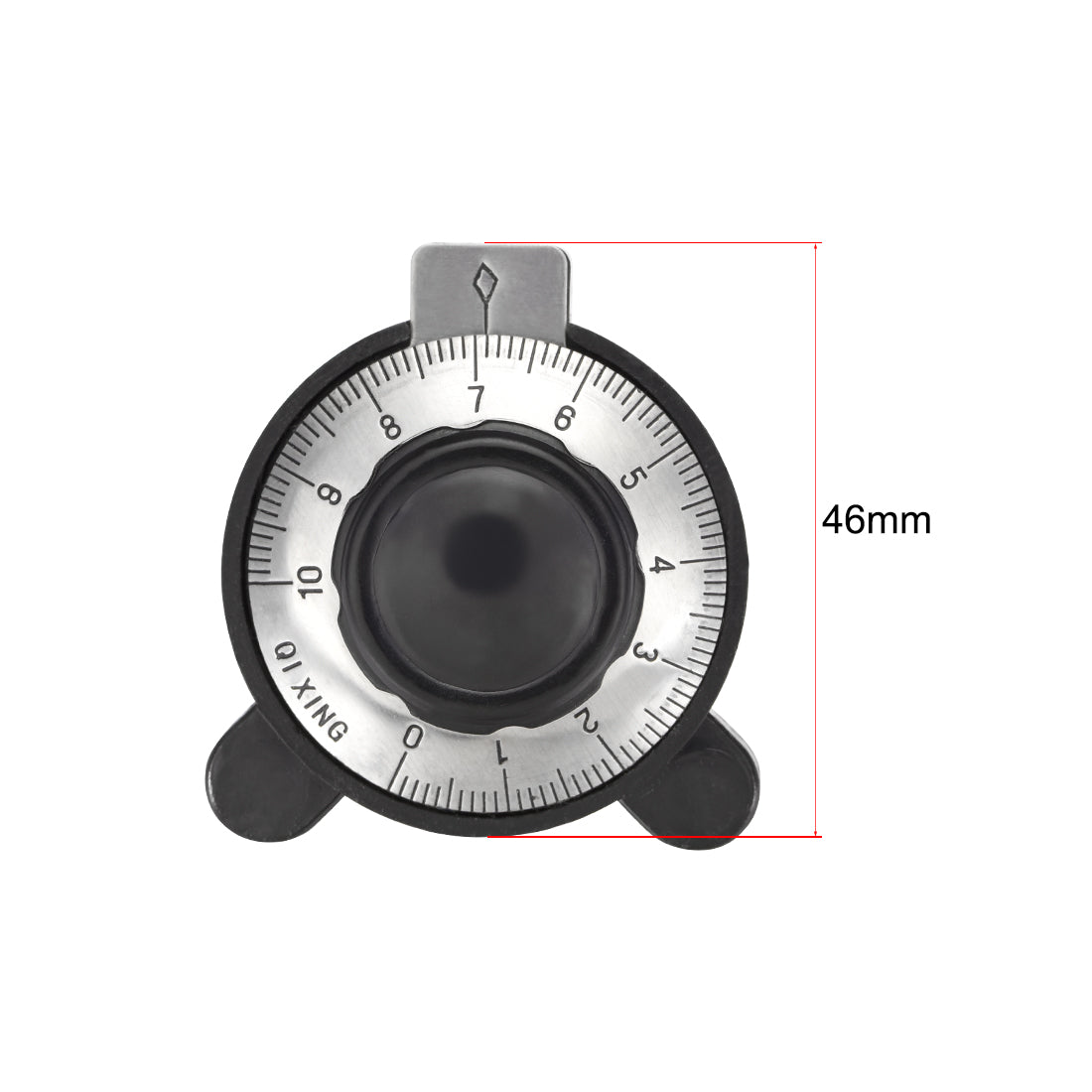 uxcell Uxcell 1Pcs 46x37mm Aluminium Alloy Potentiometer Knobs Volume Control Rotary w Dial Face Plate