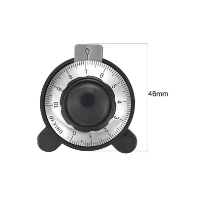 Harfington Uxcell 1Pcs 46x37mm Aluminium Alloy Potentiometer Knobs Volume Control Rotary w Dial Face Plate