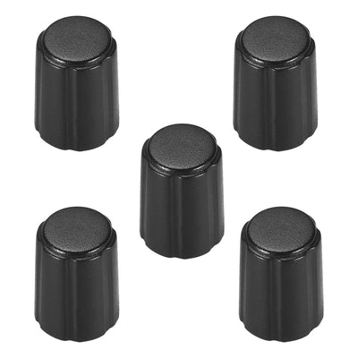 Harfington Uxcell 5pcs,4x6mm Potentiometer Control Knobs for Electric Guitar Volume Tone Black