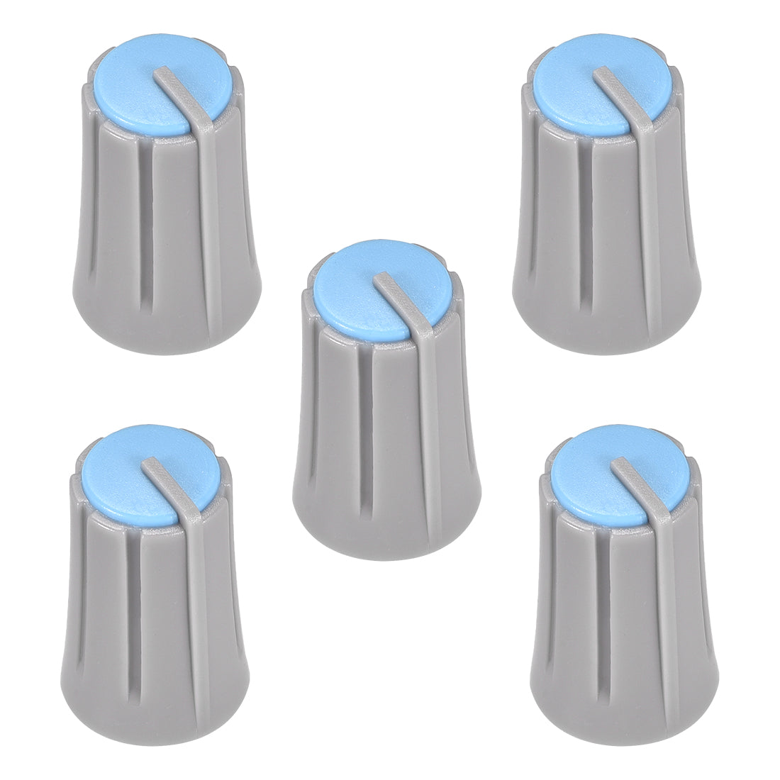 uxcell Uxcell 5pcs,4x6mm Potentiometer Control Knobs for Electric Guitar Grey Blue