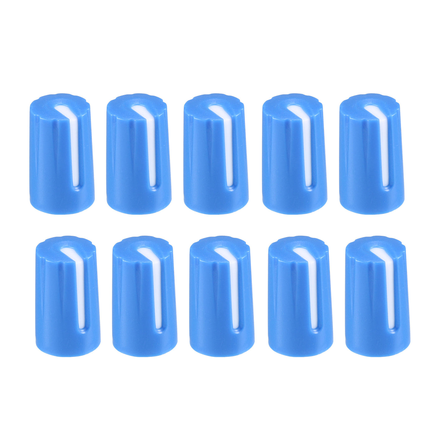 uxcell Uxcell 10pcs, 6mm Potentiometer Control Knobs For Electric Guitar Acrylic Volume Tone Knobs Blue White