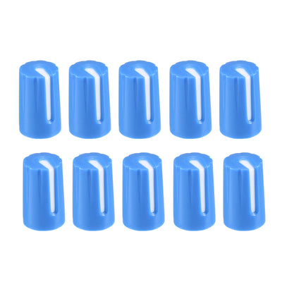 Harfington Uxcell 10pcs, 6mm Potentiometer Control Knobs For Electric Guitar Acrylic Volume Tone Knobs Blue White