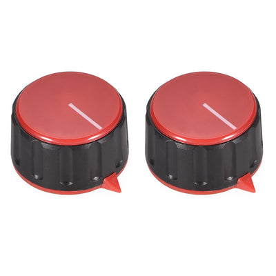 Harfington Uxcell 2pcs 6mm Potentiometer Control Knobs For Electric Guitar Acrylic Volume Tone Knobs Red