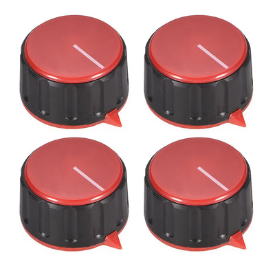 Harfington Uxcell 4pcs 6mm Potentiometer Control Knobs For Electric Guitar Acrylic Volume Tone Knobs Red
