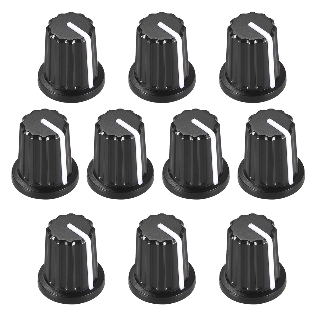 uxcell Uxcell 10pcs,4x6mm Potentiometer Control Knobs for Guitar Acrylic Black White