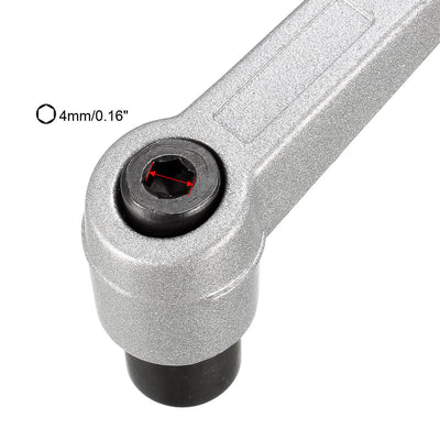 Harfington Uxcell M8 Handle Adjustable Clamping Lever Push Button Ratchet Female Threaded Stud