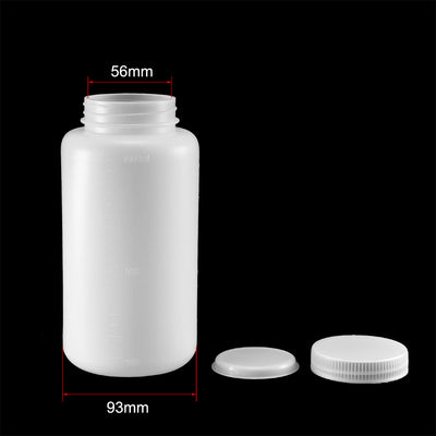 Harfington Uxcell Plastic Lab Chemical Reagent Bottle 1000ml/34oz Wide Mouth Sample Sealing Liquid Storage Container 2pcs