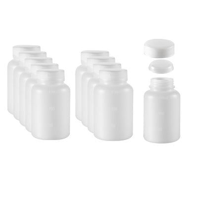Harfington Uxcell Plastic Lab Chemical Reagent Bottle 150ml/5oz Wide Mouth Sample Sealing Liquid Storage Container 10pcs