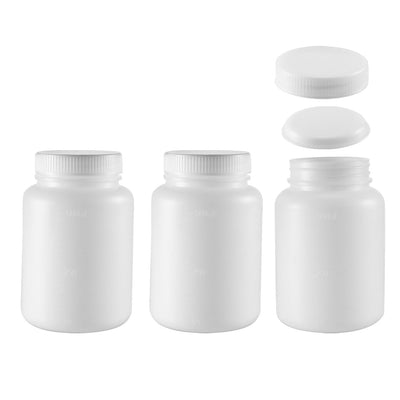 Harfington Uxcell Plastic Lab Chemical Reagent Bottle 500ml/16.9oz Wide Mouth Sample Sealing Liquid Storage Container 3pcs