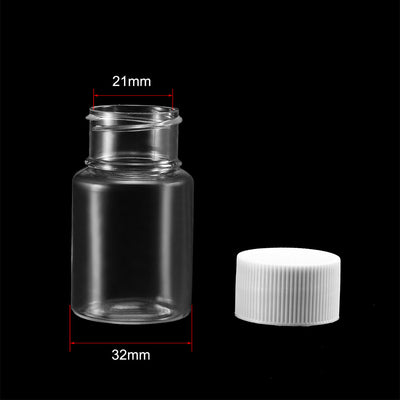 Harfington Uxcell Plastic Lab Chemical Reagent Bottle 30ml/1oz Wide Mouth Sample Sealing Liquid Storage Container 50pcs