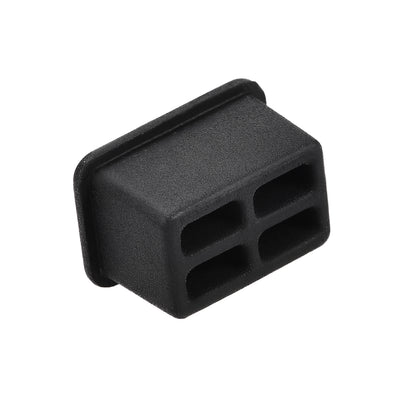 Harfington Uxcell SFP-A Port Anti-Dust Stopper Cap Cover Black Silicone 5pcs