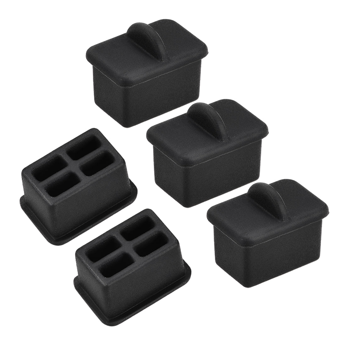 uxcell Uxcell SFP-A Port Anti-Dust Stopper Cap Cover Black Silicone 5pcs