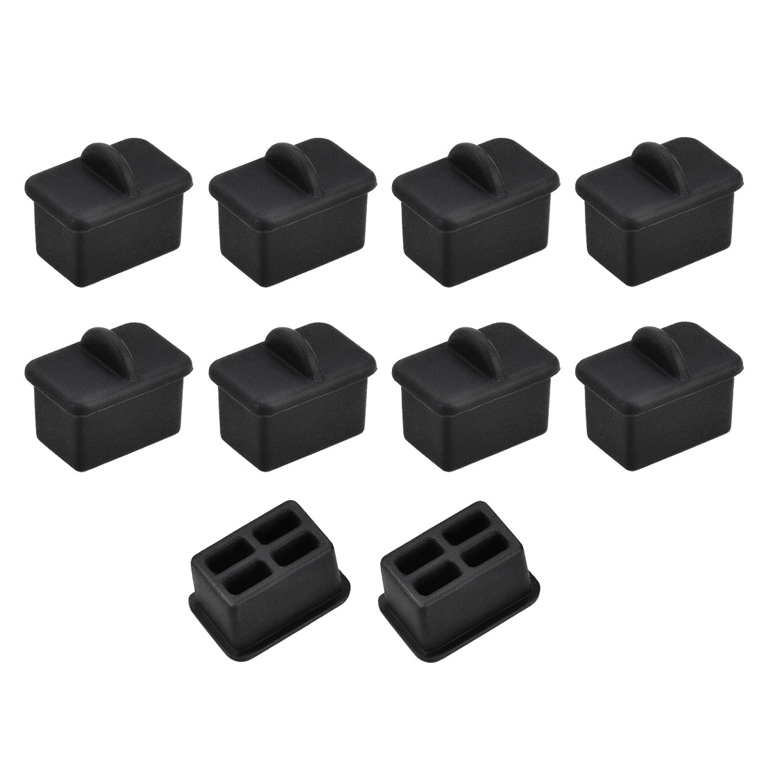 uxcell Uxcell SFP-A Port Anti-Dust Stopper Cap Cover Black Silicone 10pcs