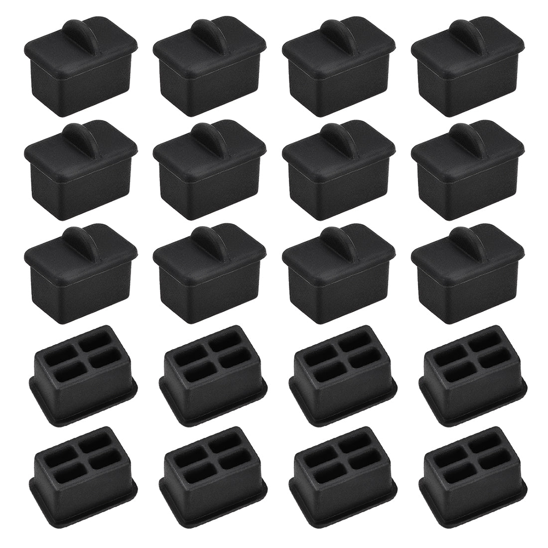 uxcell Uxcell SFP-A Port Anti-Dust Stopper Cap Cover Black Silicone 20pcs