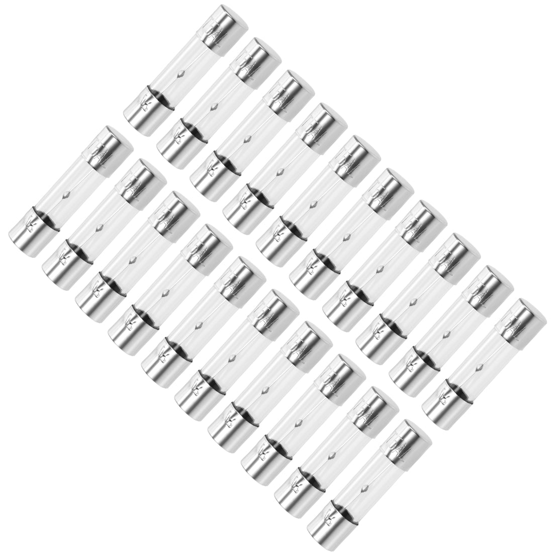 uxcell Uxcell Cartridge Fuse 250V 5A 5x20mm Slow Blow Audio Amplifier Glass Tin Ball 20pcs