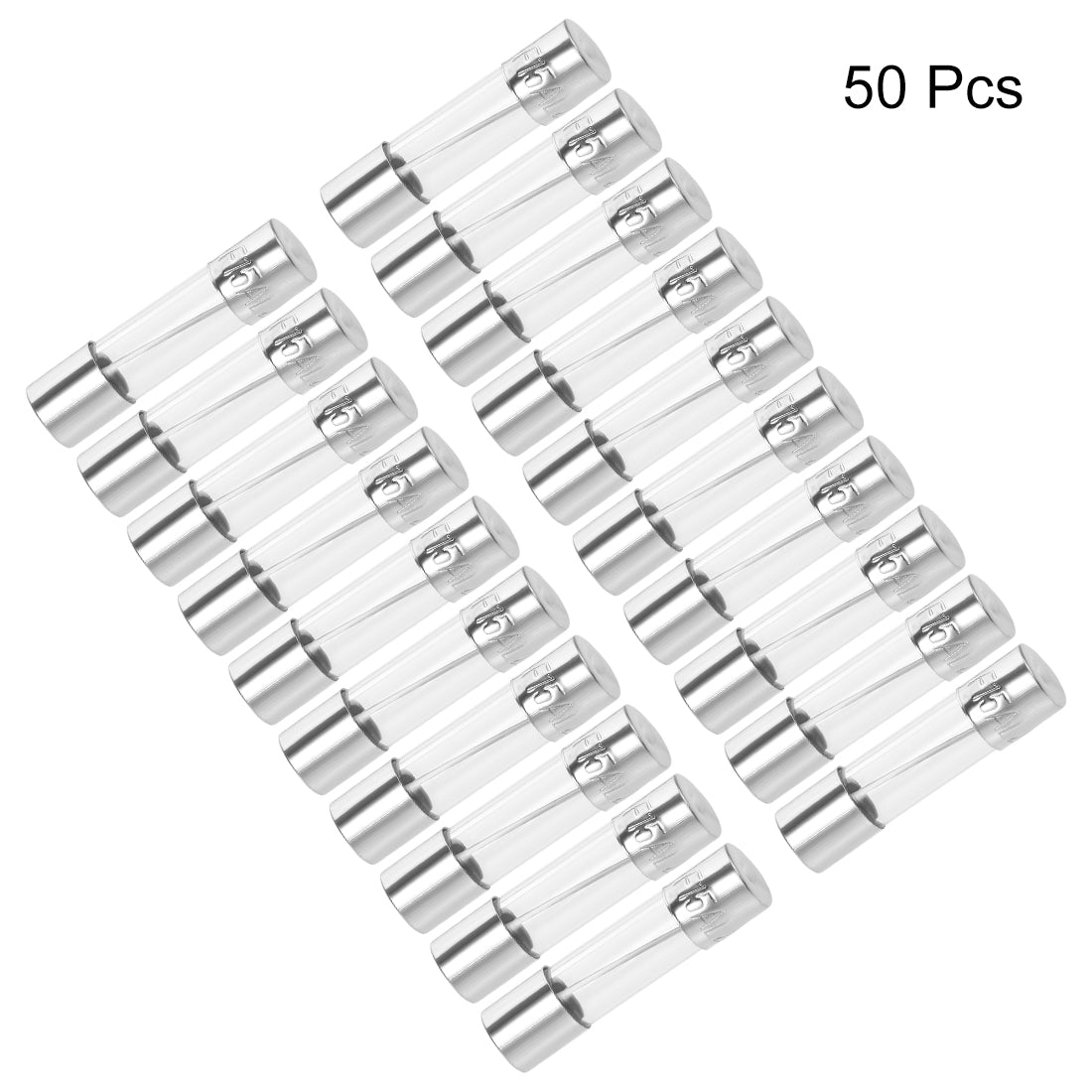 uxcell Uxcell Cartridge Fuse 15A 250V 5x20mm Fast Blow Stereo Audio Amplifier Glass 50pcs