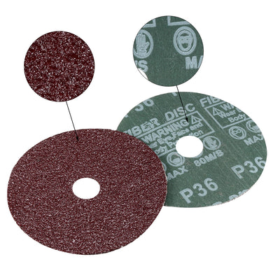 Harfington Uxcell 4-Inch x 5/8-Inch Aluminum Oxide Resin Fiber Discs, Center Hole 120 Grit Sanding Grinding Discs, 15 Pcs