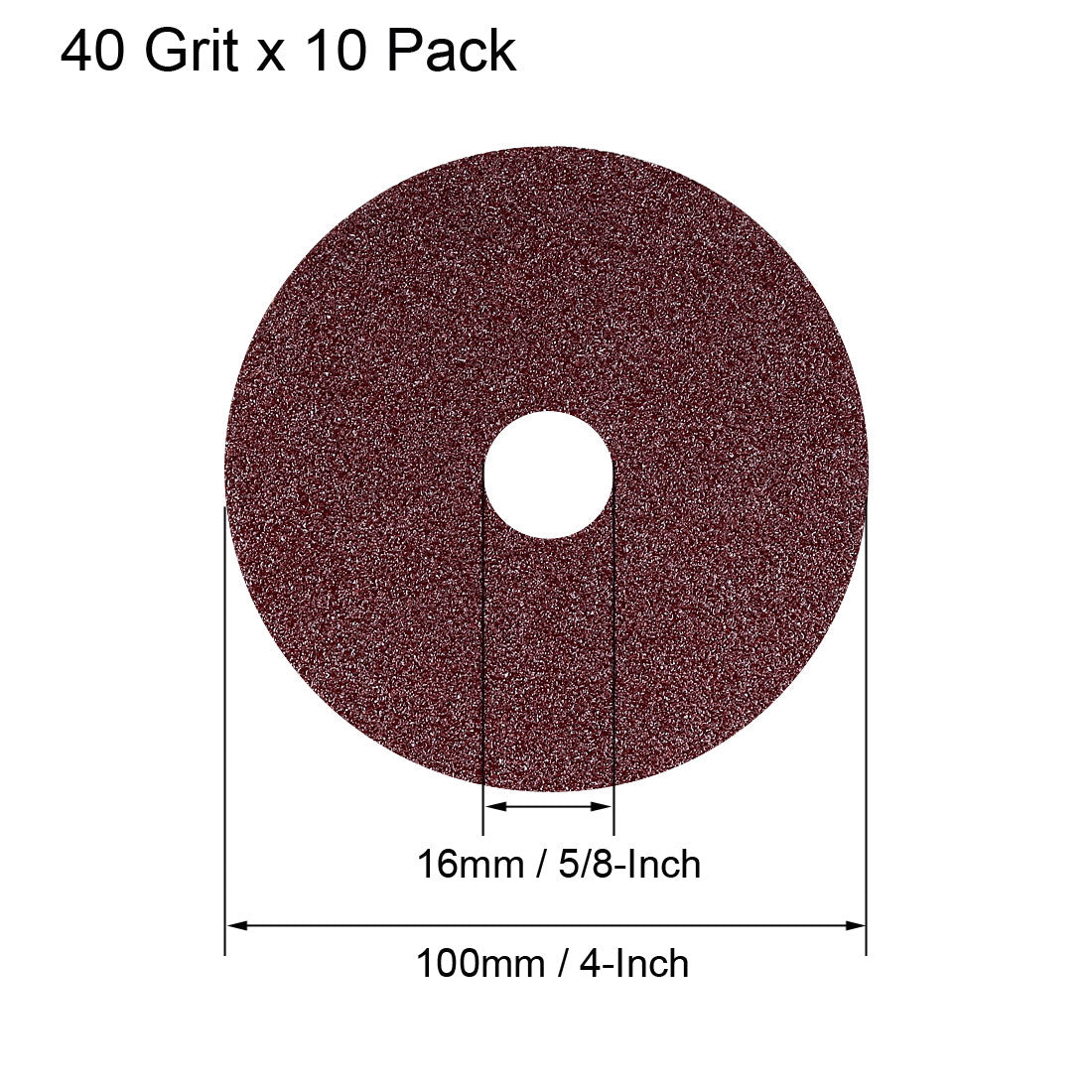 Uxcell Aluminum Oxide Resin Fiber Discs Tool, Center Hole Sandpaper