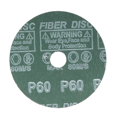 Harfington Uxcell 4-Inch x 5/8-Inch Aluminum Oxide Resin Fiber Discs, Center Hole 120 Grit Sanding Grinding Discs, 5 Pcs