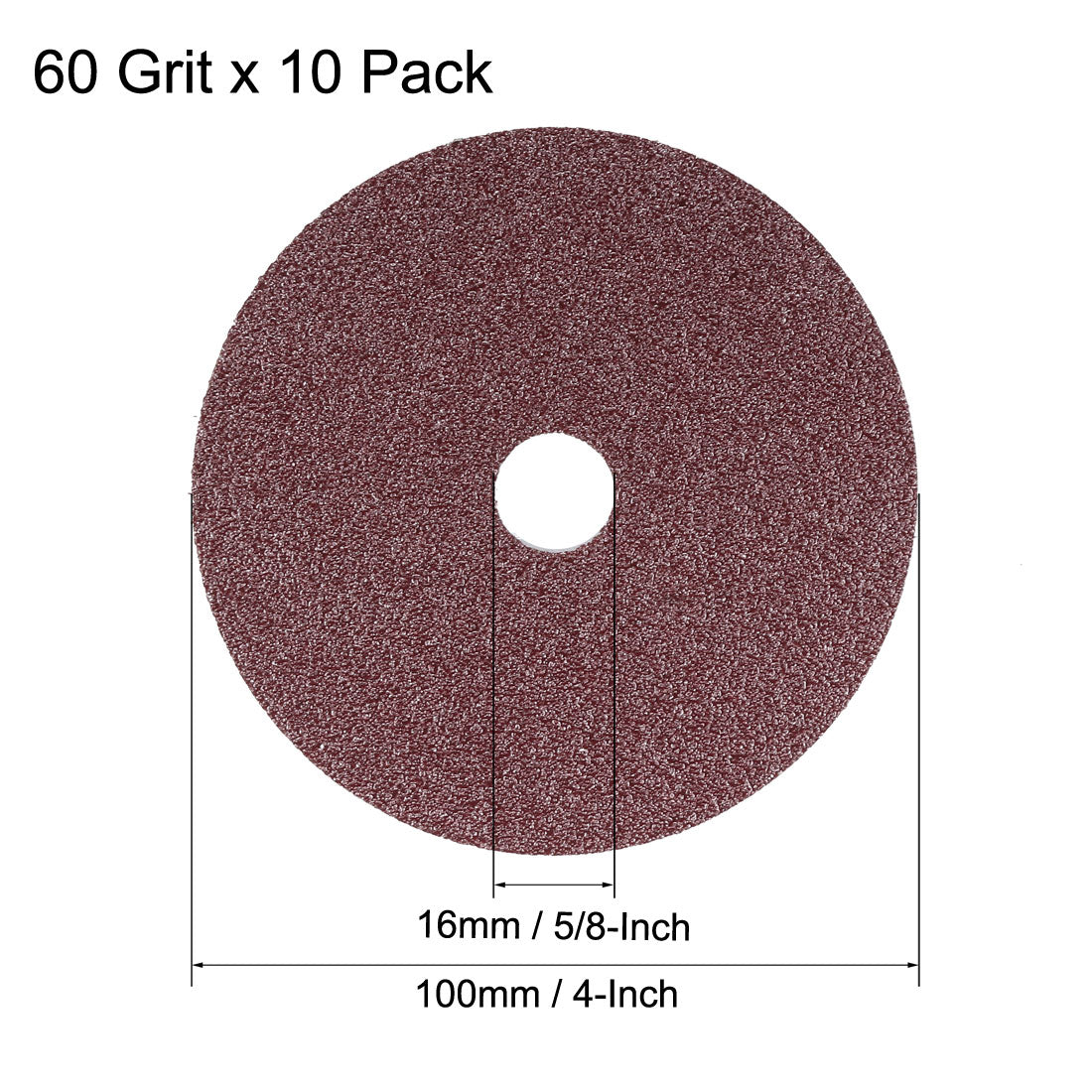 Uxcell Aluminum Oxide Resin Fiber Discs Tool, Center Hole Sandpaper
