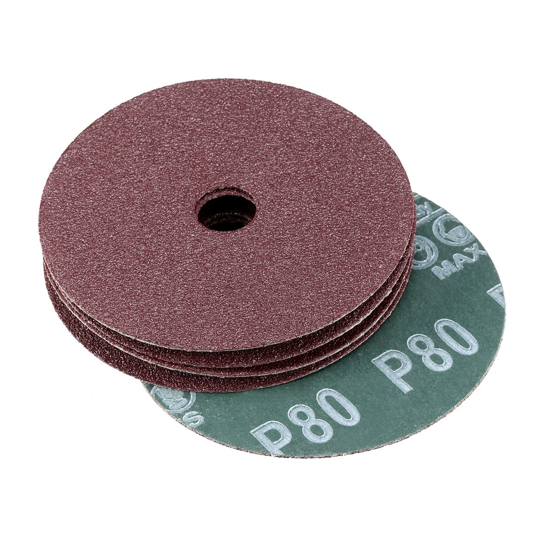Uxcell Uxcell 4-Inch x 5/8-Inch Aluminum Oxide Resin Fiber Discs, Center Hole 120 Grit Sanding Grinding Discs, 5 Pcs