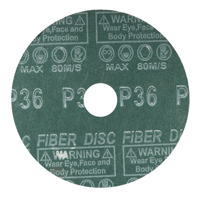 Harfington Uxcell 5-Inch x 7/8-Inch Aluminum Oxide Resin Fiber Discs, Center Hole 120 Grit Sanding Grinding Discs, 5 Pcs