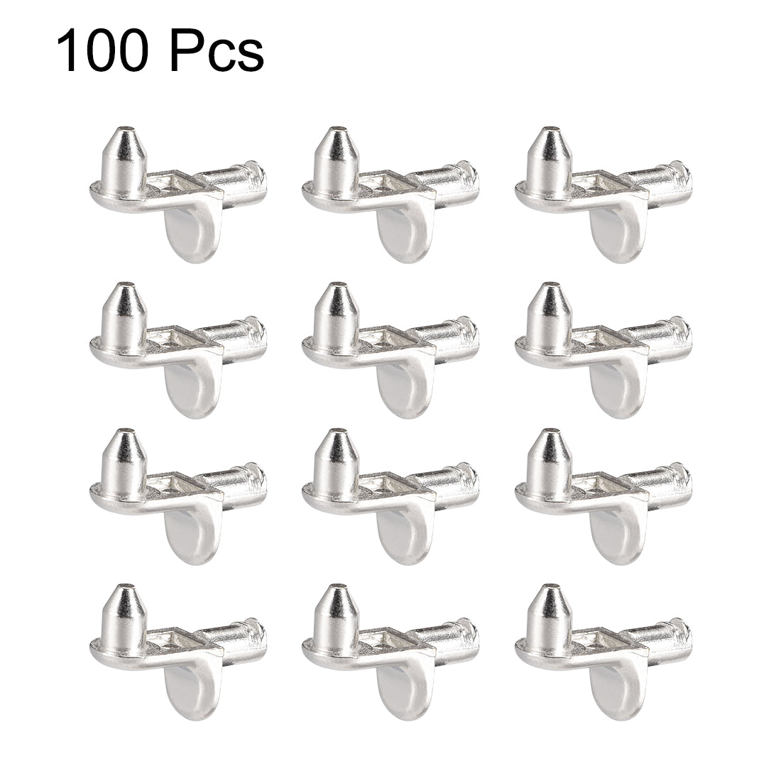 uxcell Uxcell Shelf Support Peg,5mm L-Shaped Support, Furniture Cabinet Shelf,Bracket Pegs with Pin,for Kitchen Furniture Book Shelves Supplies,Silver Tone 100pcs