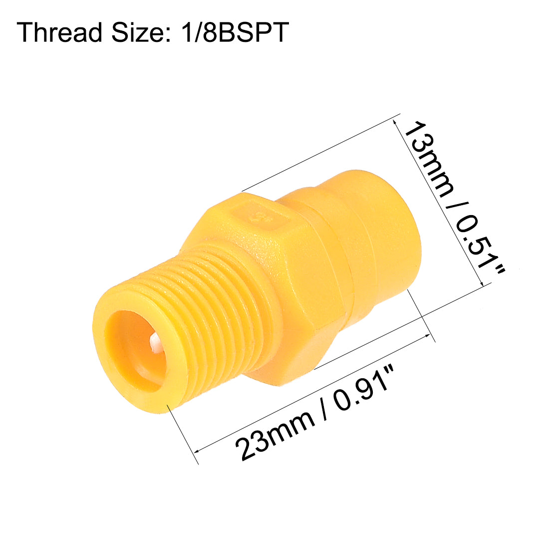 uxcell Uxcell Full Cone  Tip, 1/8BSPT Plastic PP Wide Angle Nozzle, 4 Pcs
